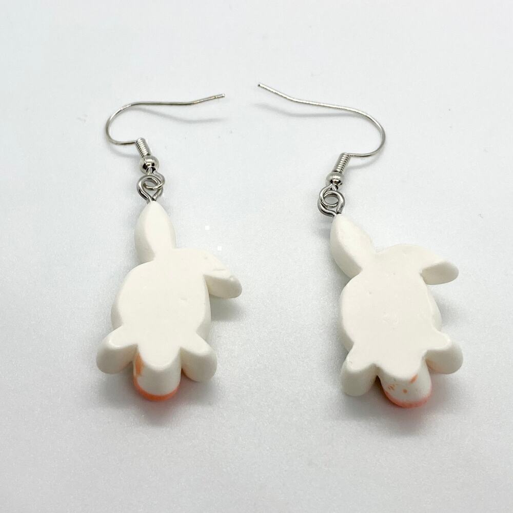 Bunny Rabbit Carrot Dangle Earring Pair - Picture 7 of 10